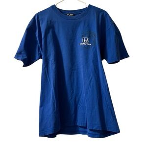 HONDA Vintage Y2K Honda Civic Print Blue Large Boys size Tshirt 💙🚙